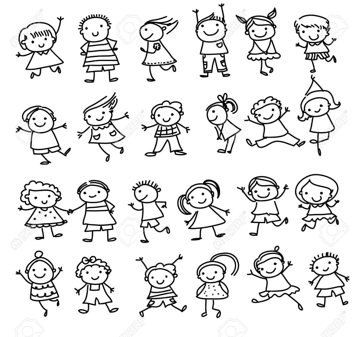 Графика человечки дети