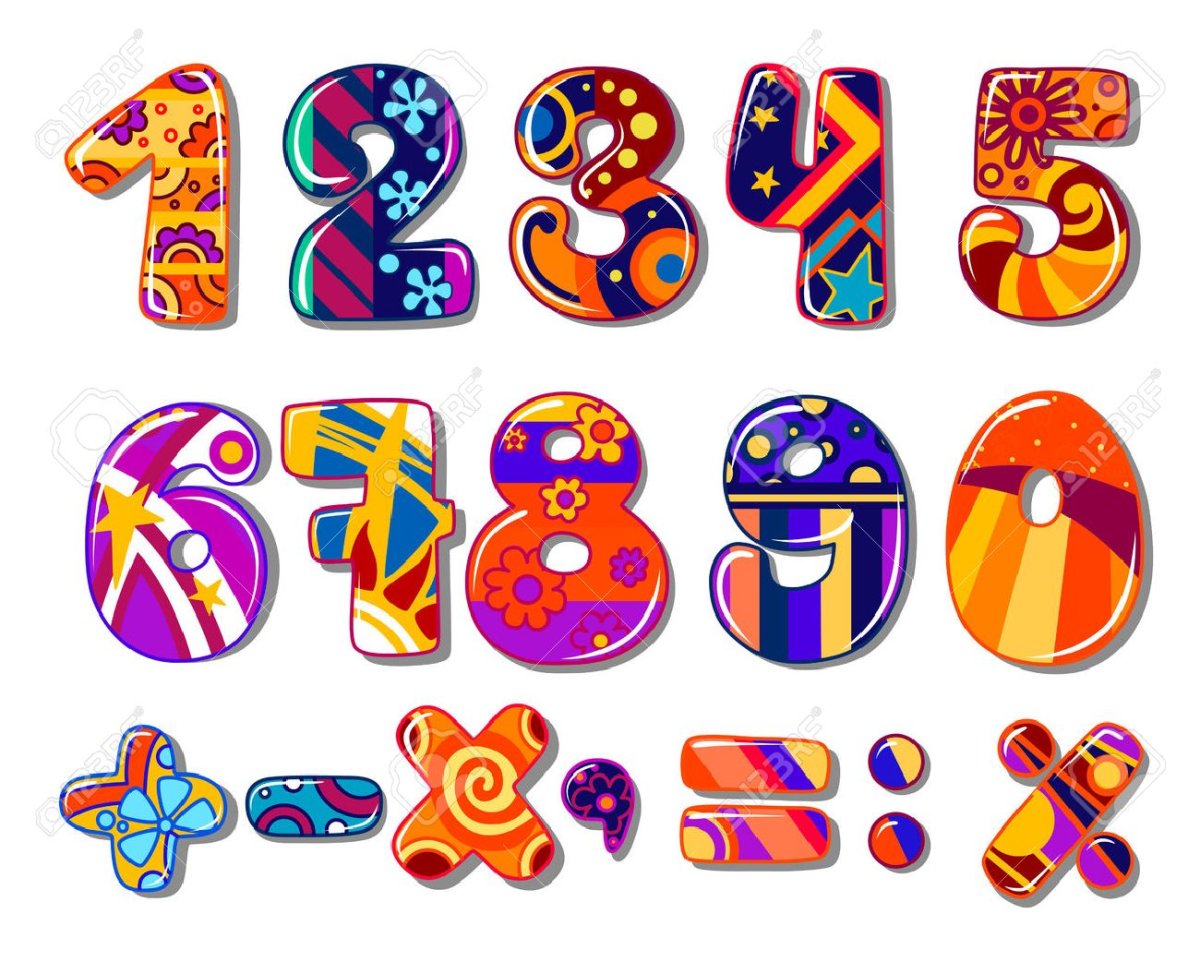 Цифры в детском стиле