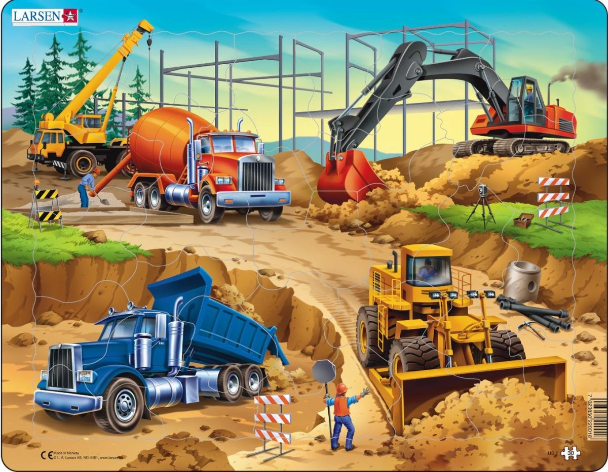 Пазл Ларсен стройка 7 деталей