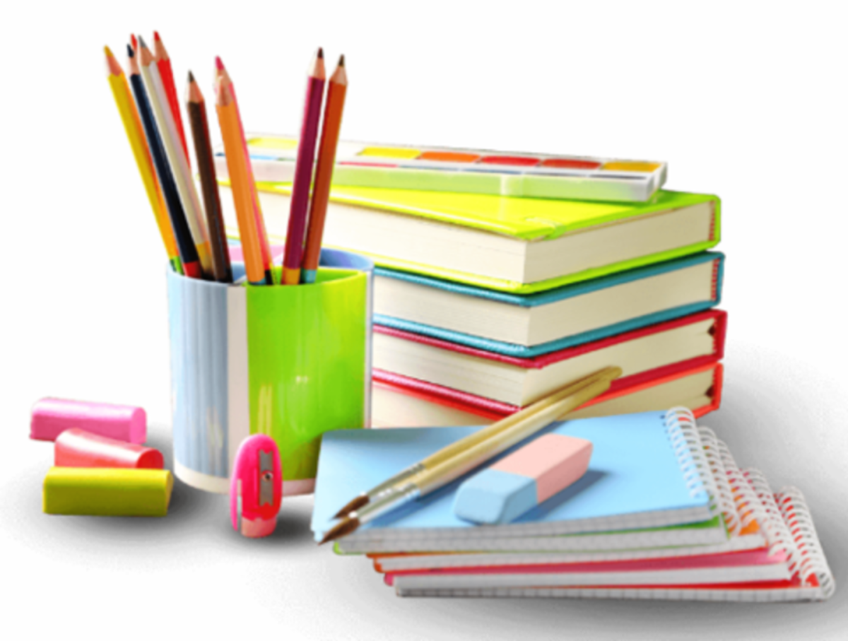 Школьные принадлежности фото на белом фоне