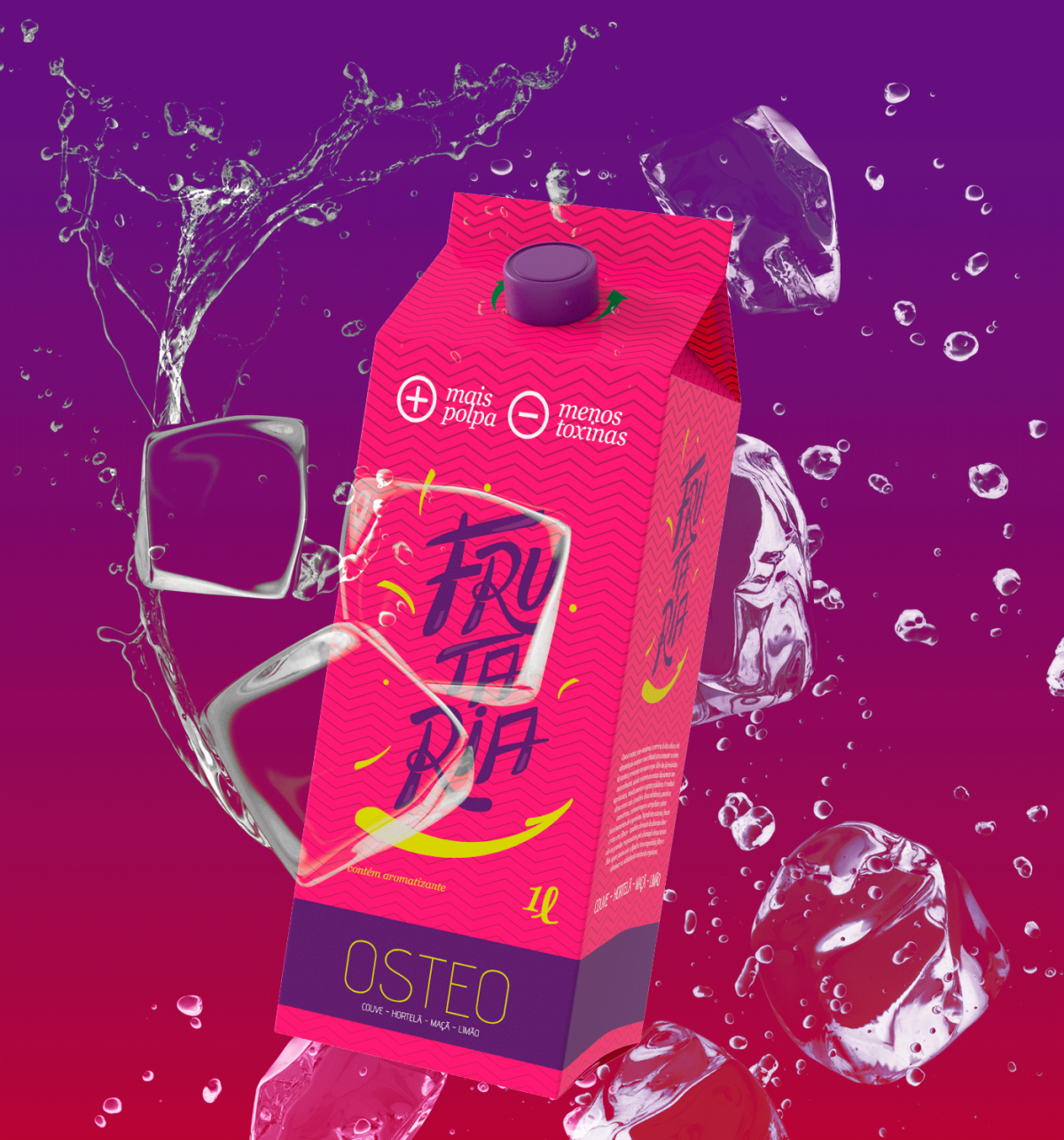 Мокап сок с трубочкой