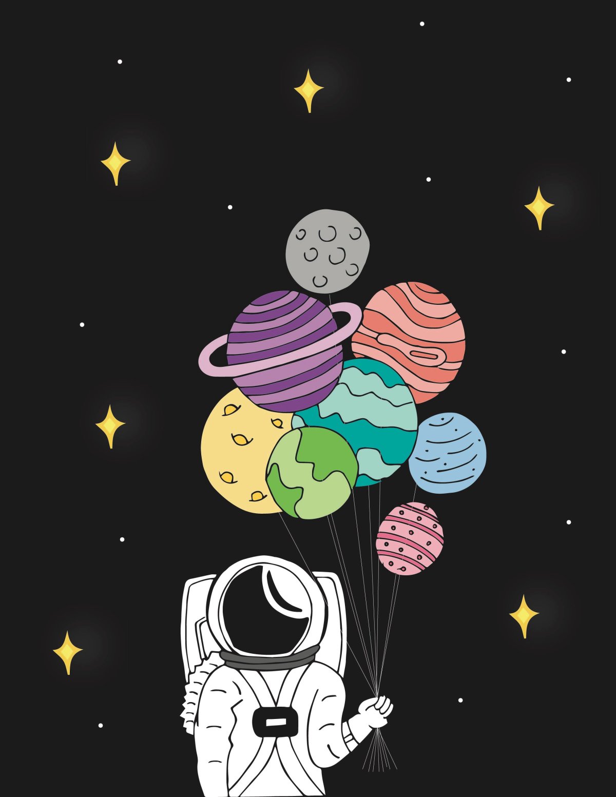 Рисунки космоса для срисовки