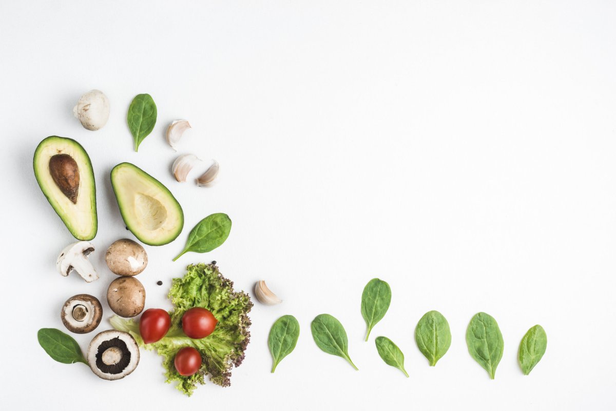 Овощи вид сверху