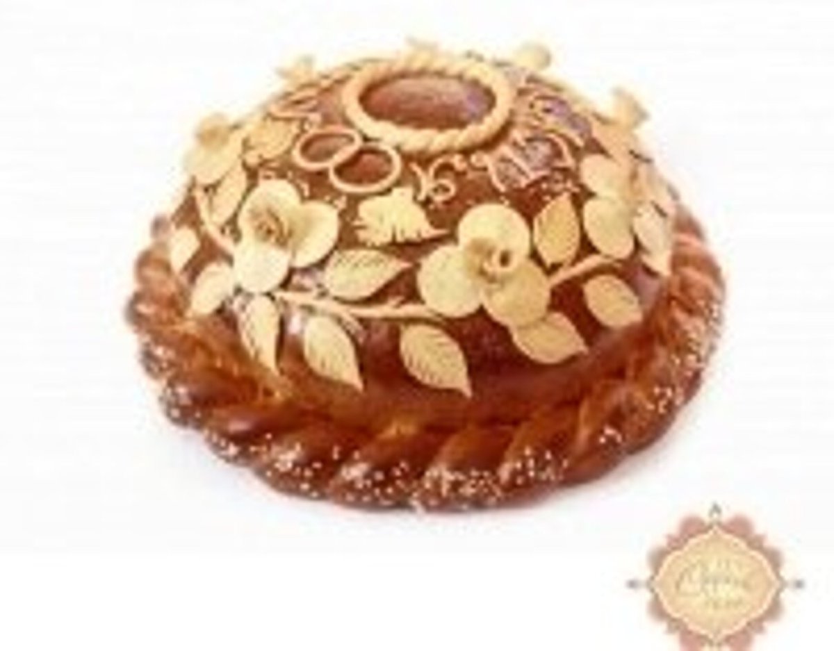 Свадебный каравай золотой Колос