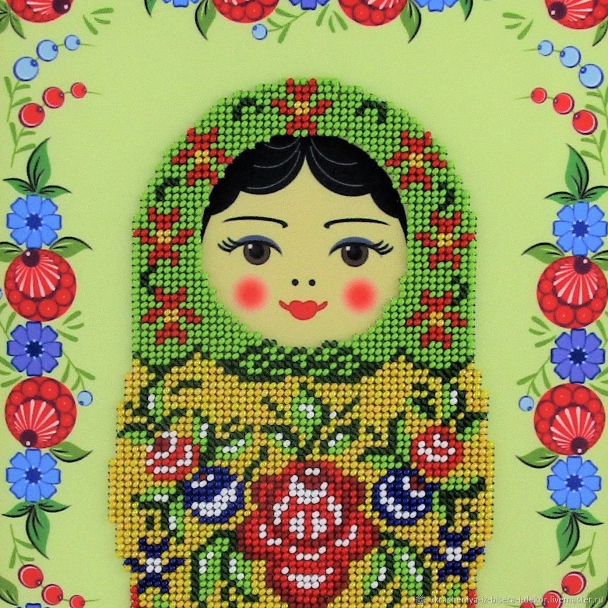 Матрешка в Городецкой росписи