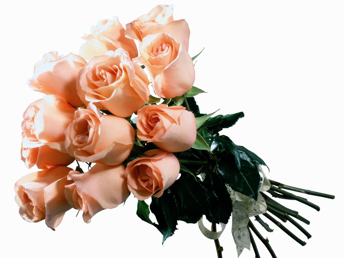 Букет из маленьких розочек в крафтовой бумаге