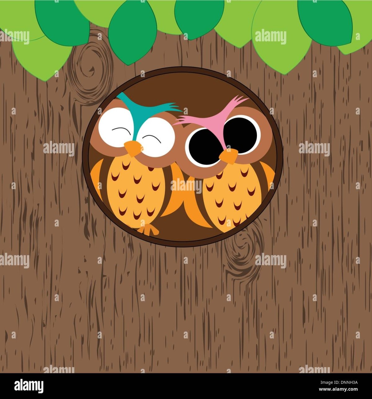 Сова в дупле рисунок