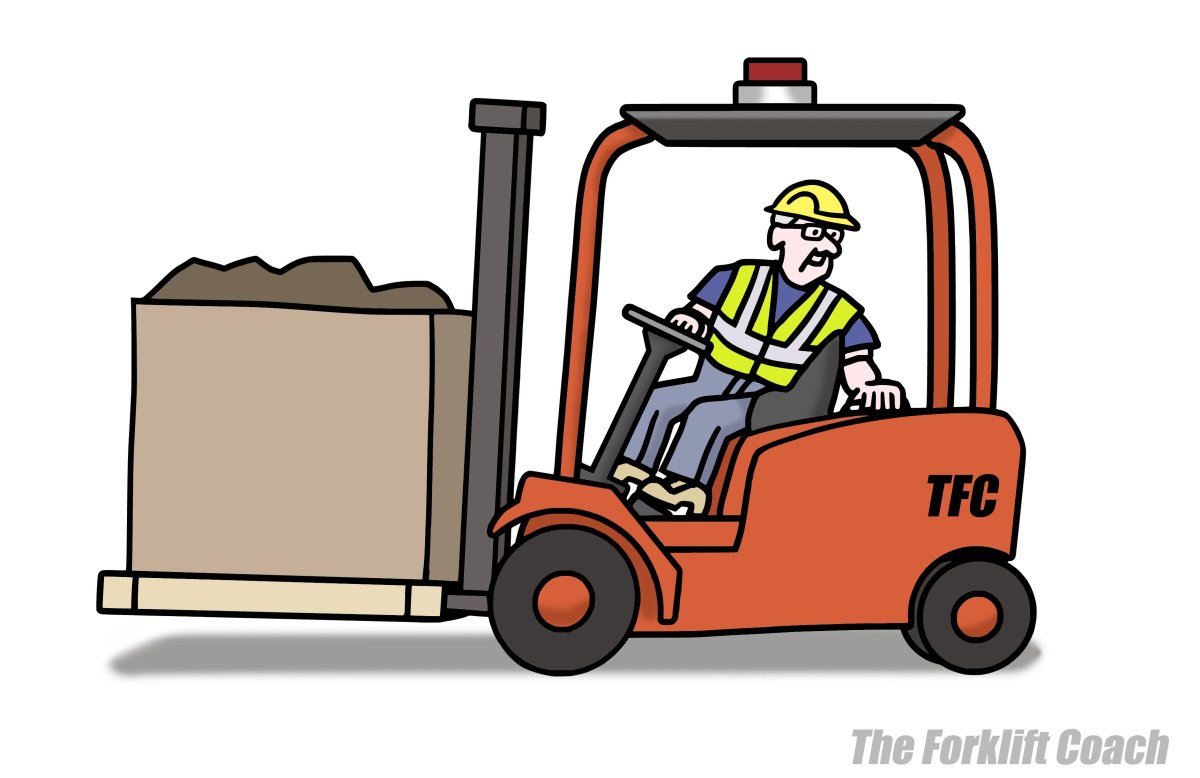 Водитель погрузчика мультяшный