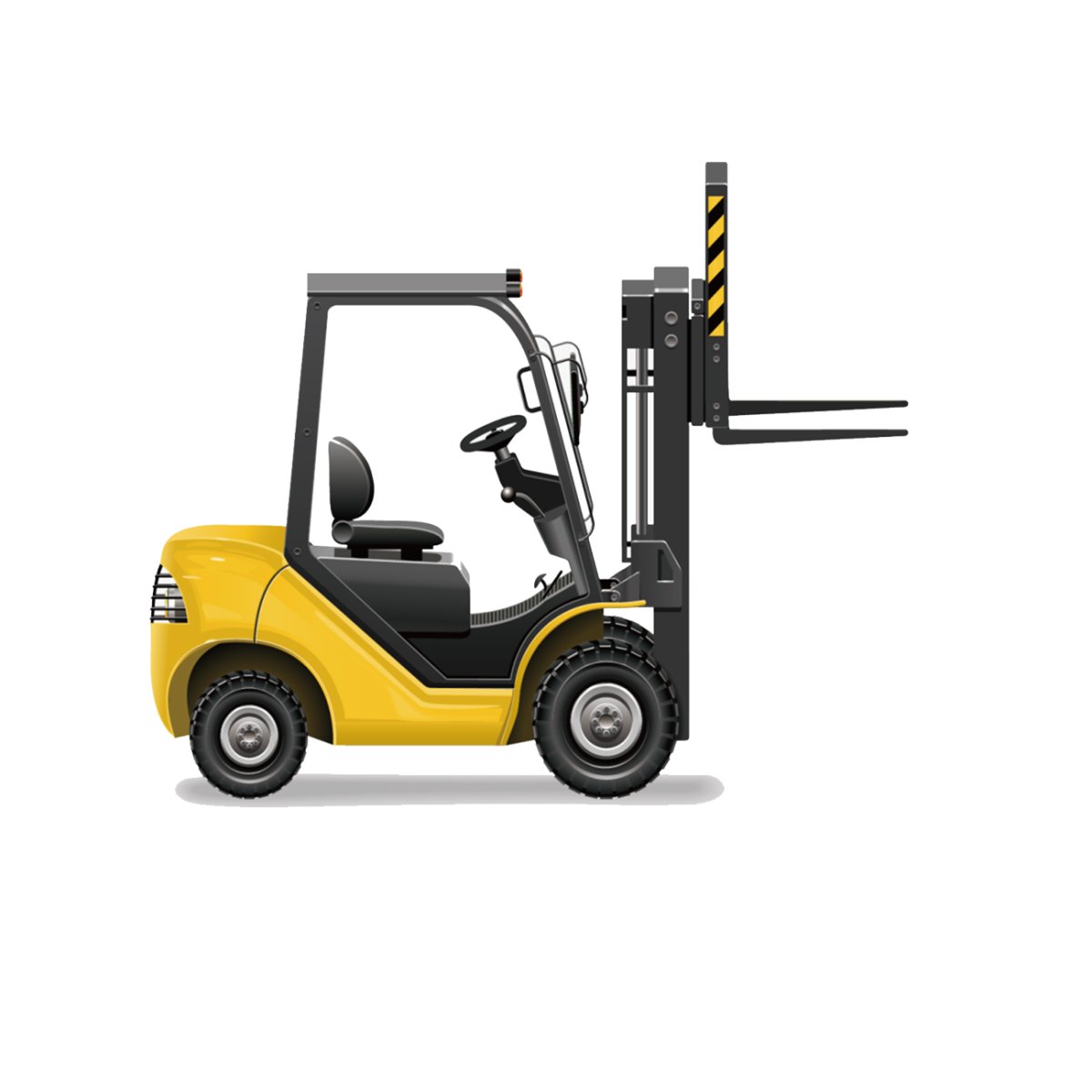 Вилочный погрузчик вид сбоку