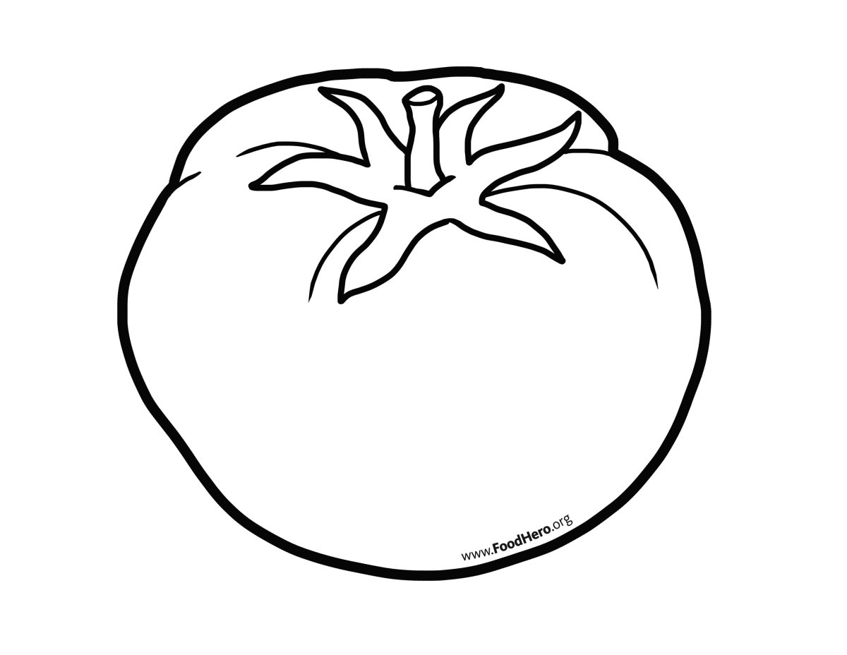 Огурец и помидор раскраска