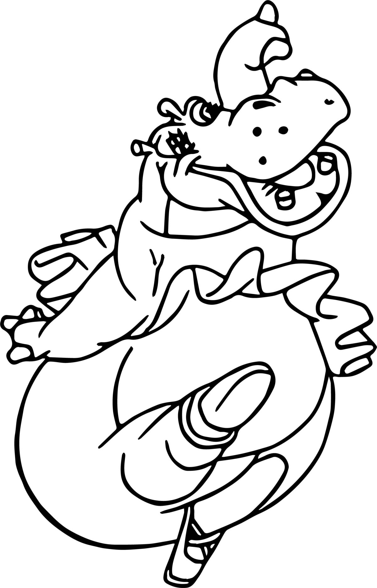 Раскраска Бегемотик