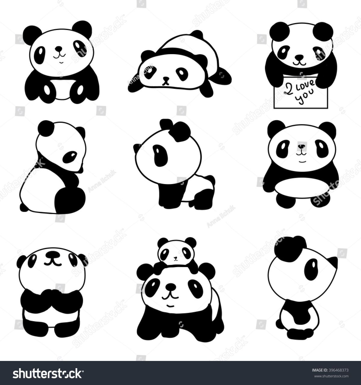 Раскраски маленькие панды