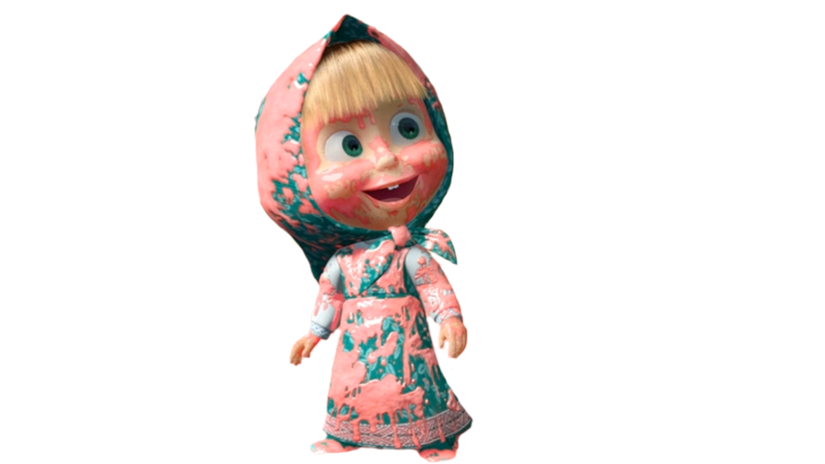 Маша на белом фоне