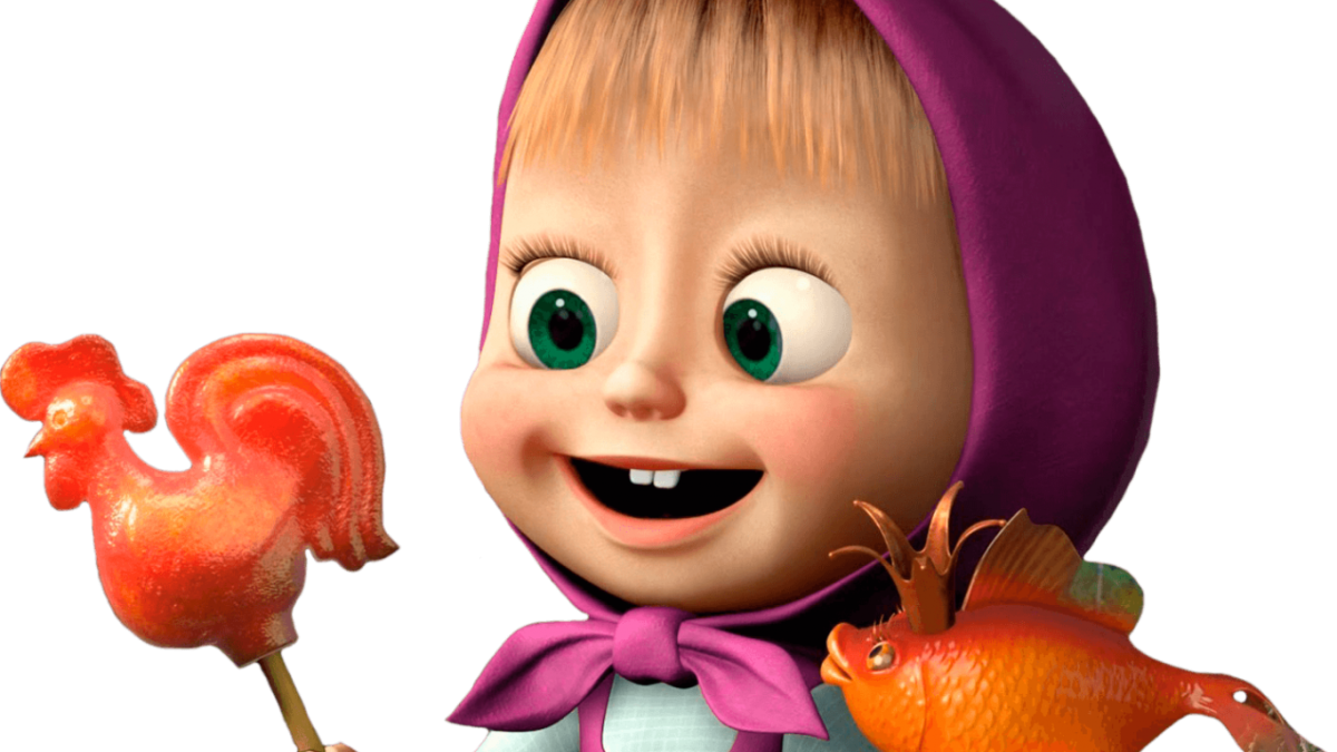 Маша и медведь Маша с леденцом