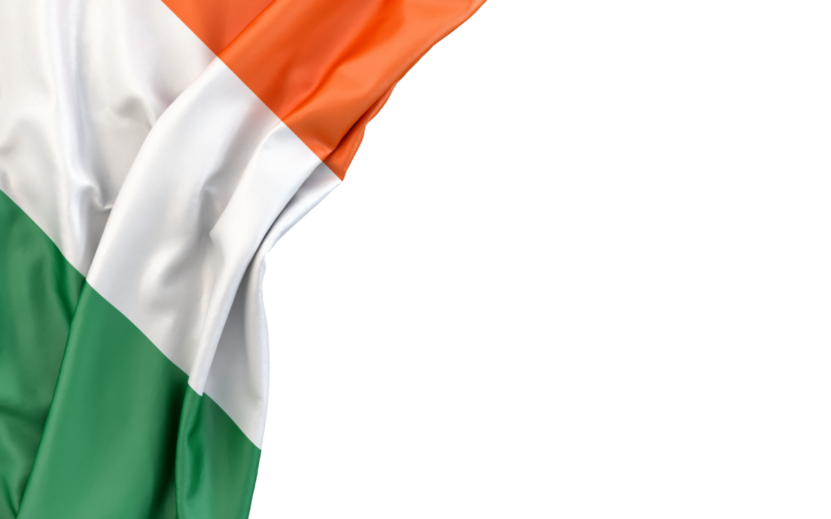 Флаг Италии и Ирландии