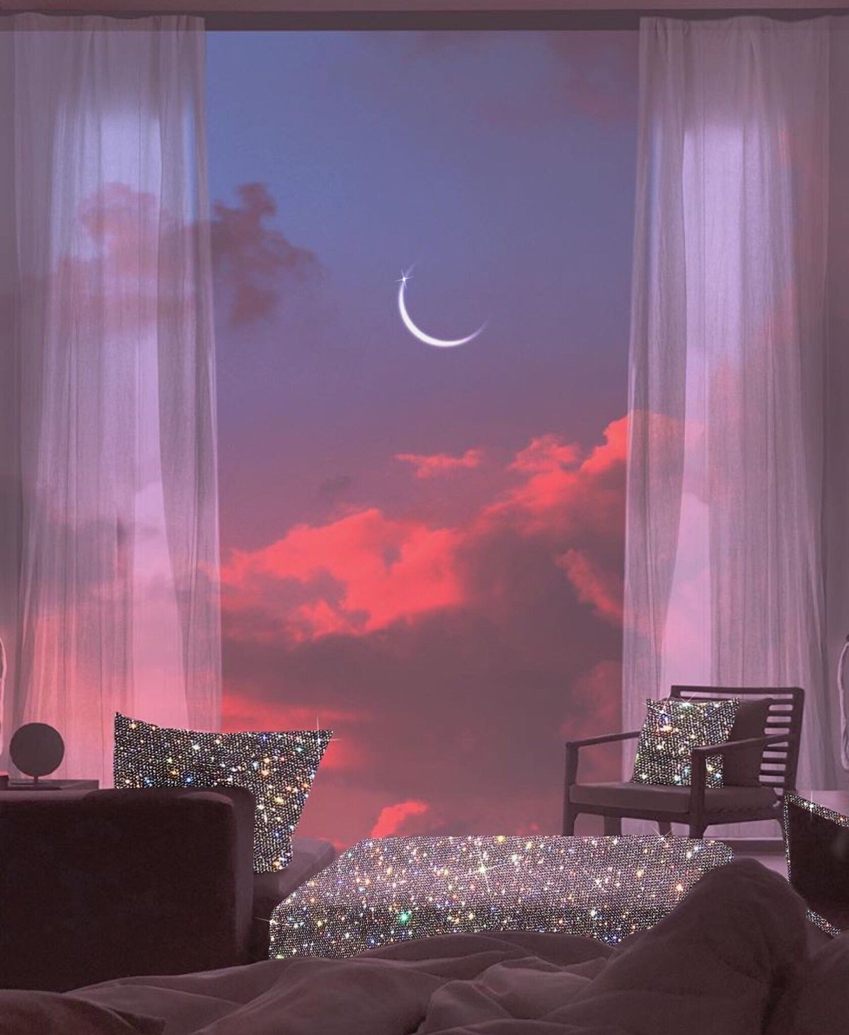 Эстетика заката в комнате