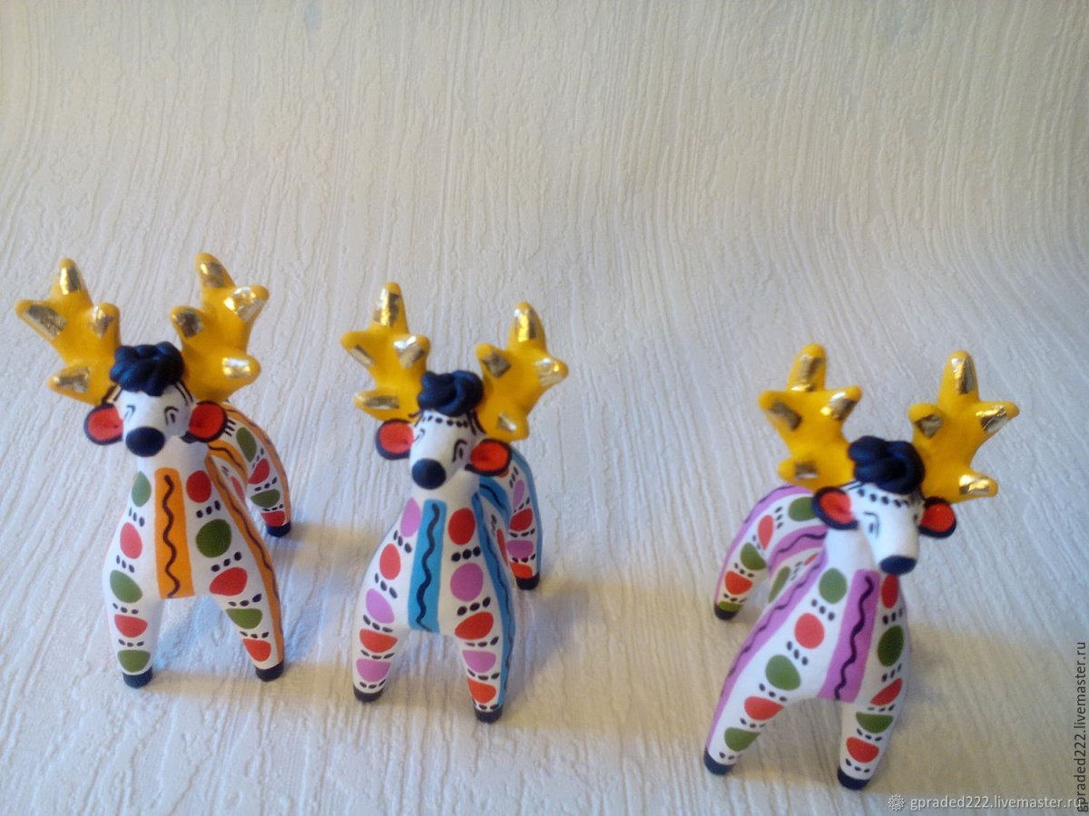 Дымковская роспись Олешек