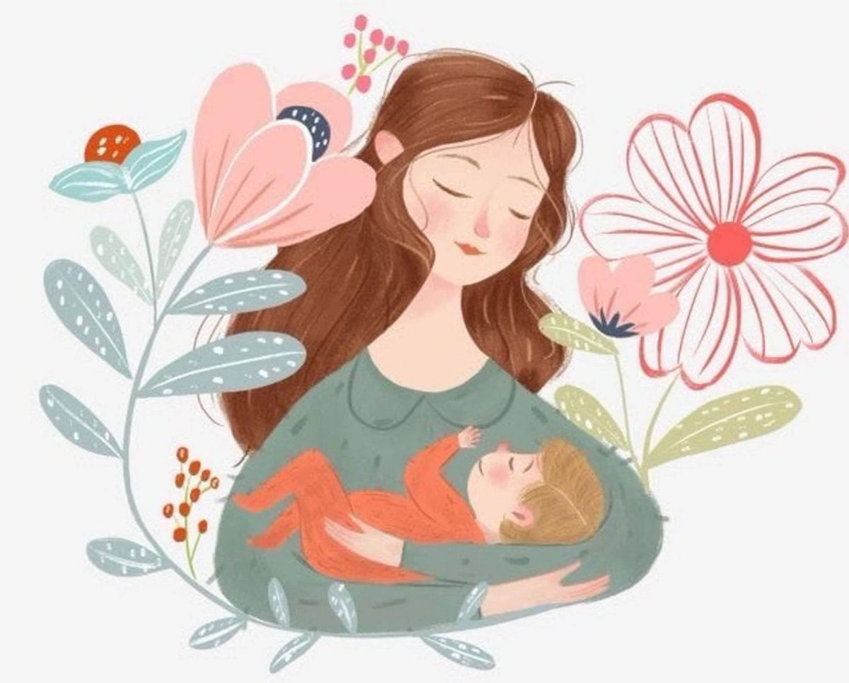 Рисунок для открытки с днем матери цветочки