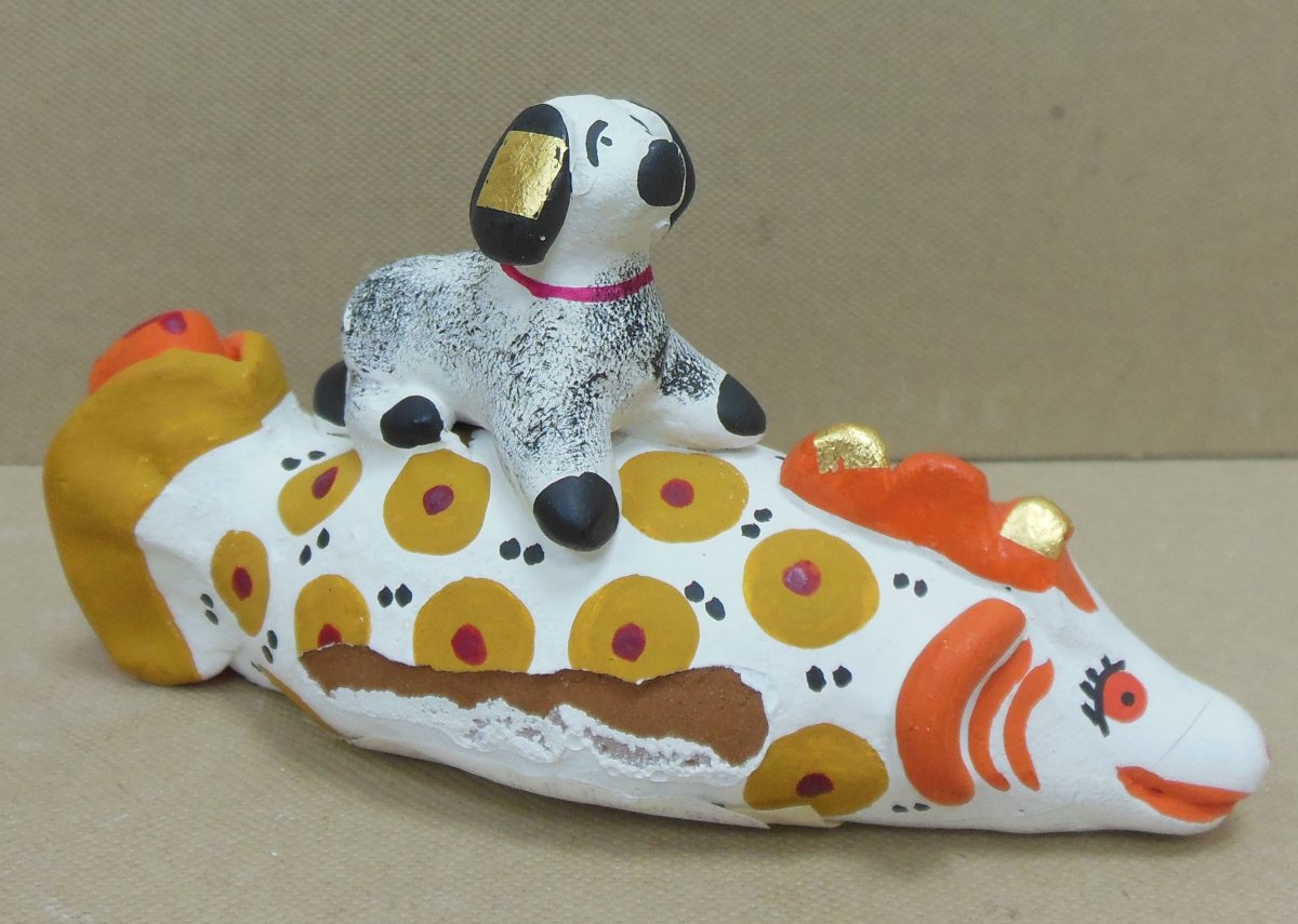 Дымковская игрушка "собачка "