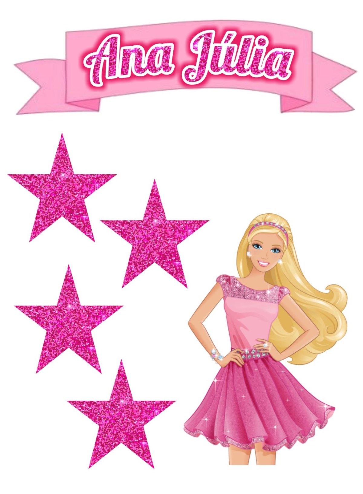 Наклейки в стиле Барби