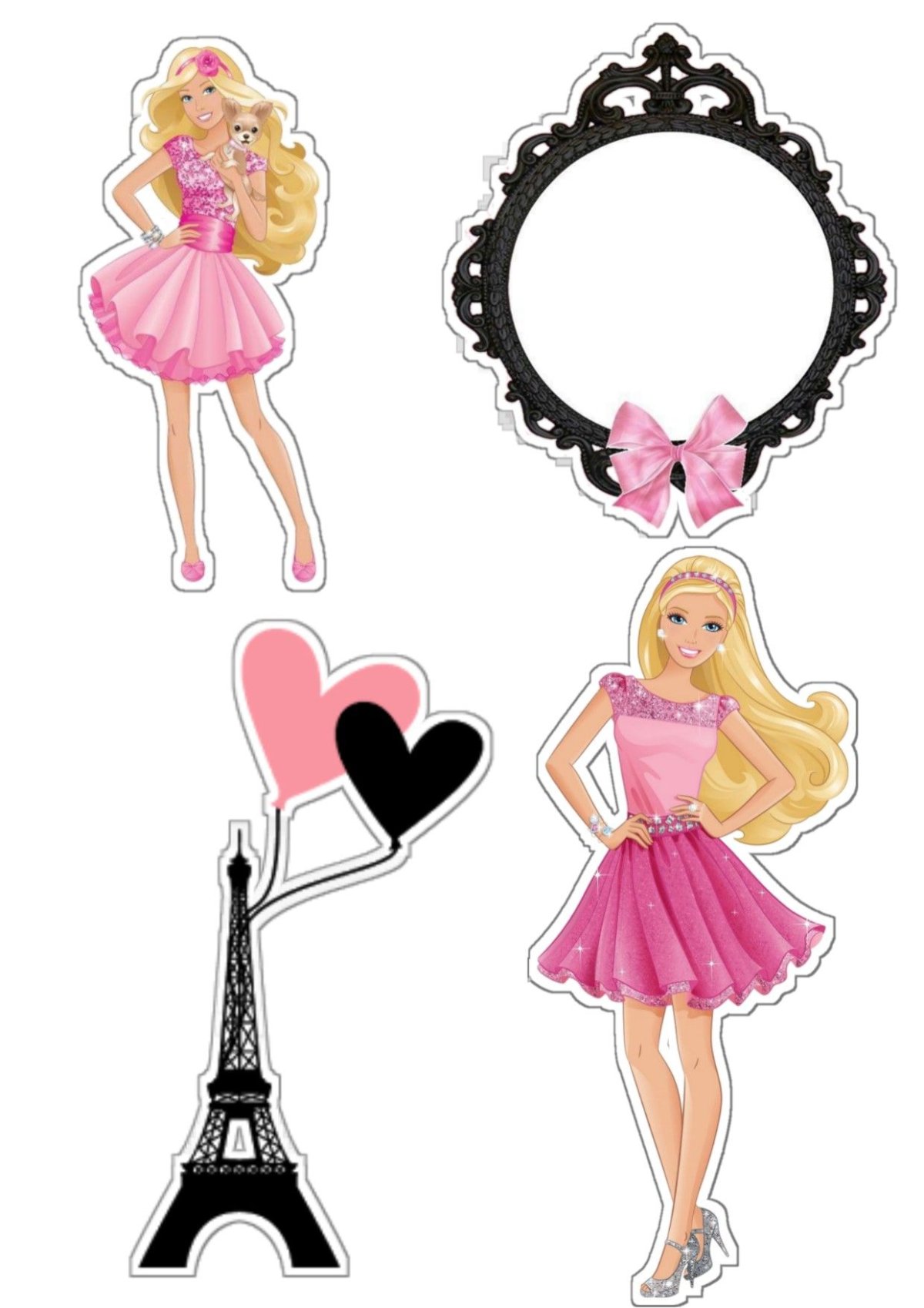 Барби печать на торт