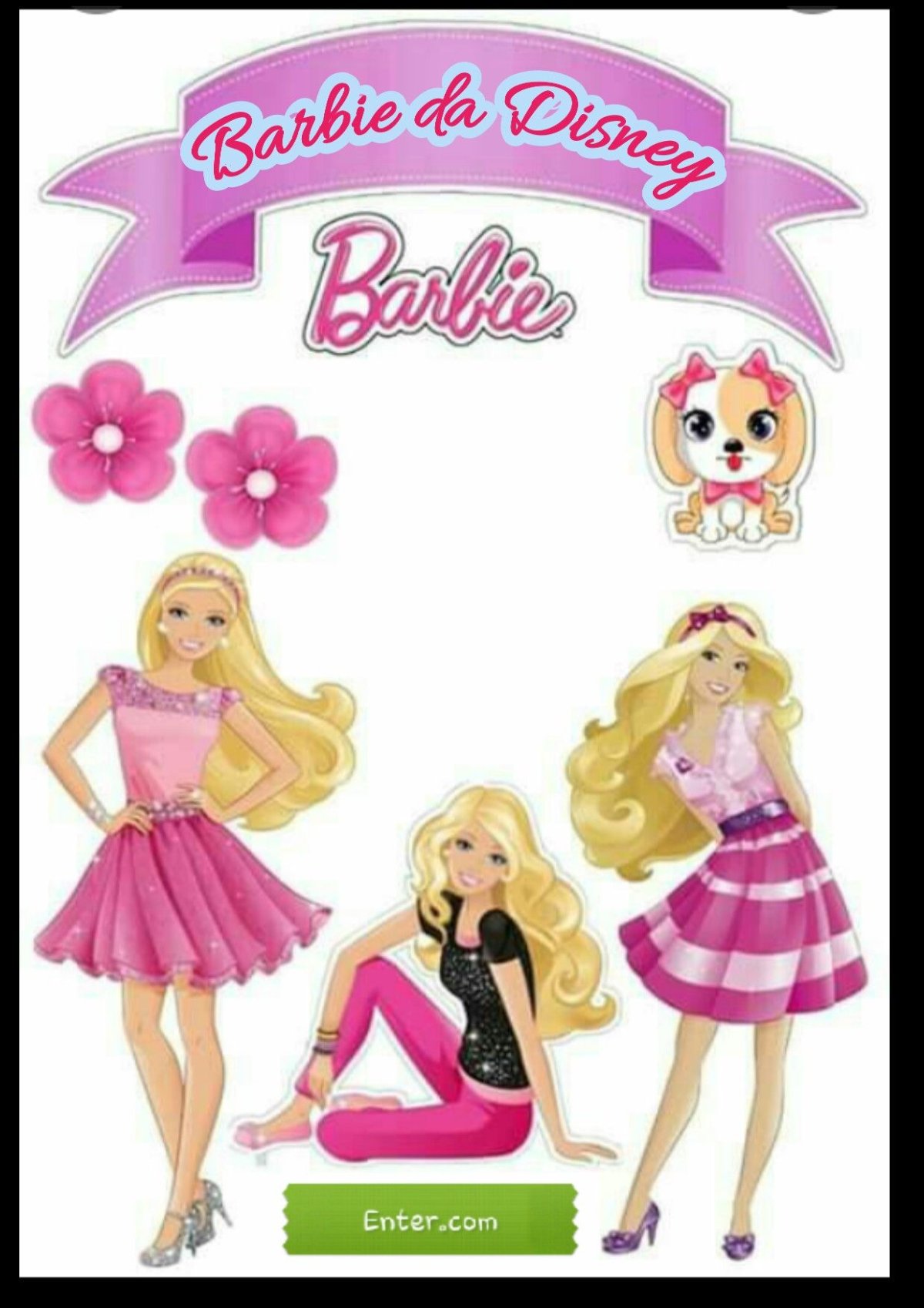 Барби печать на торт