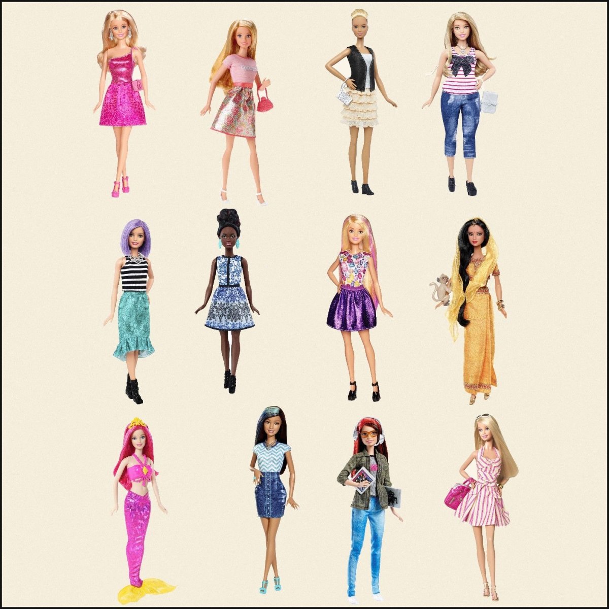 Наклейки в стиле Барби