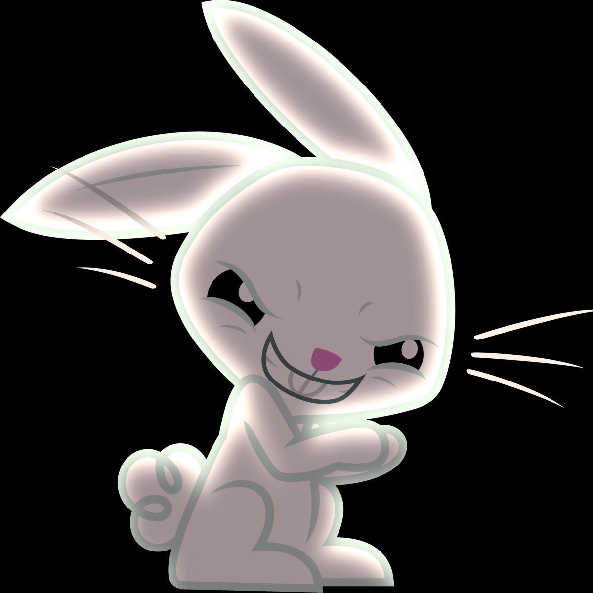 Грустный Зайка на белом