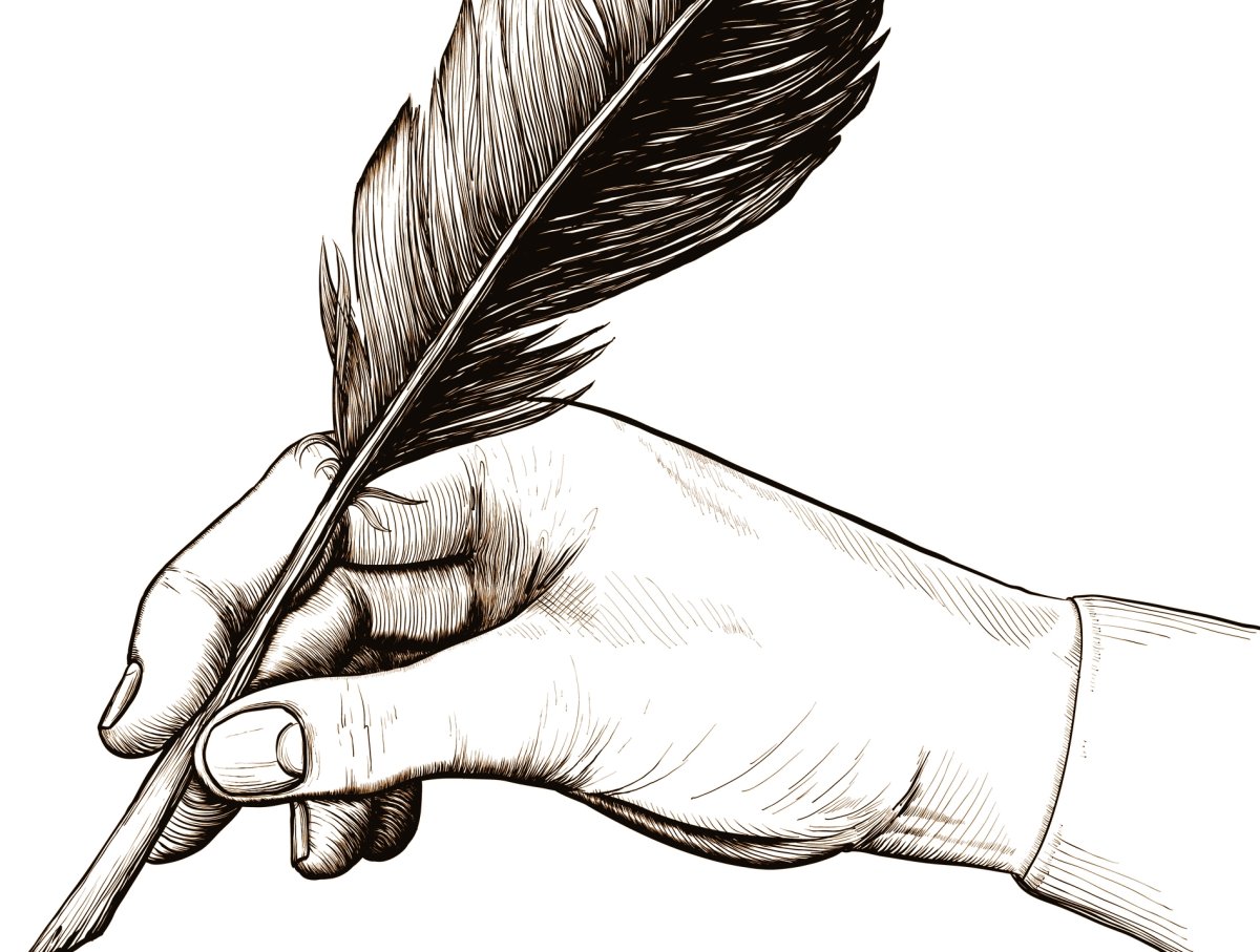 Перья разлетаются