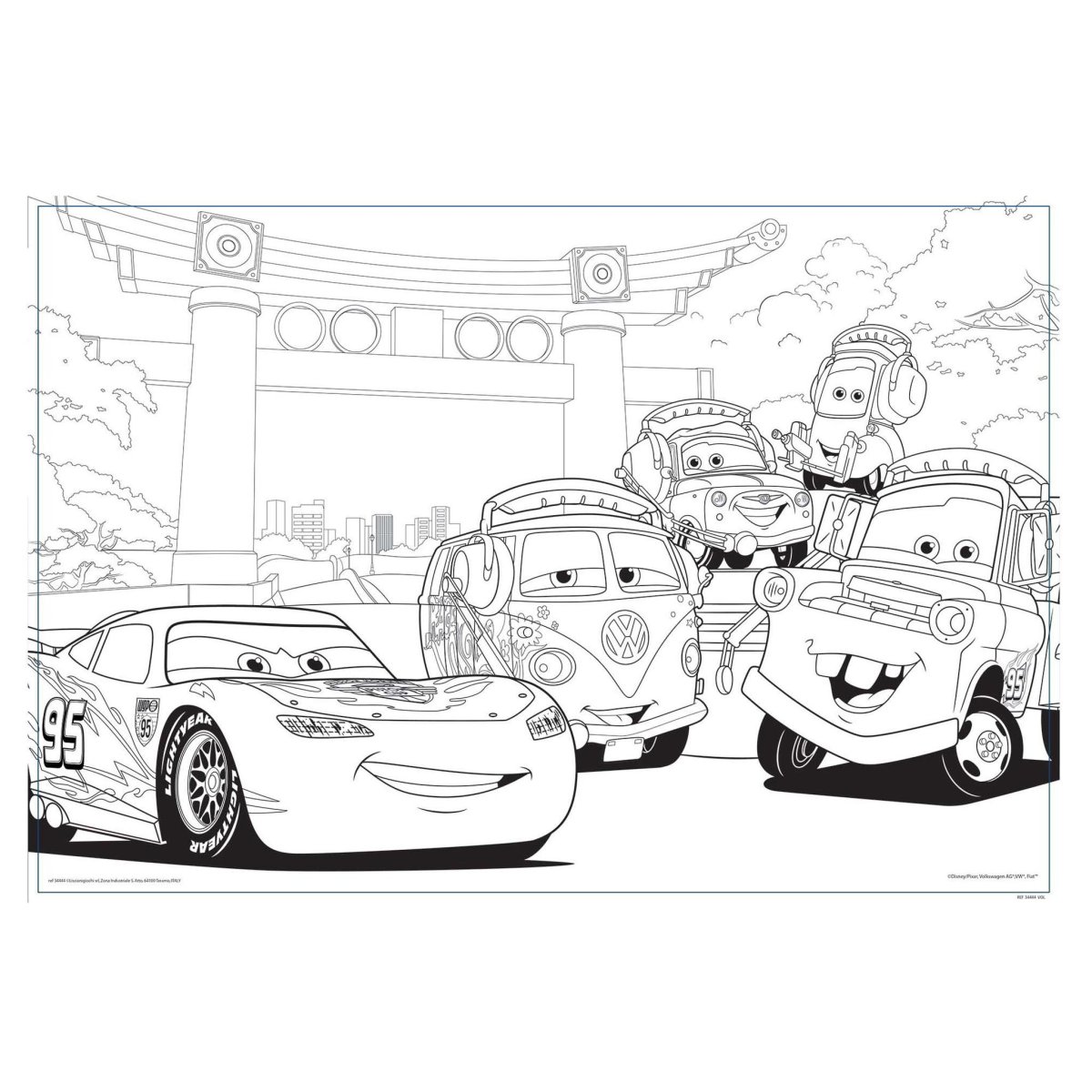 Раскраска молния Маккуин и Мэтр