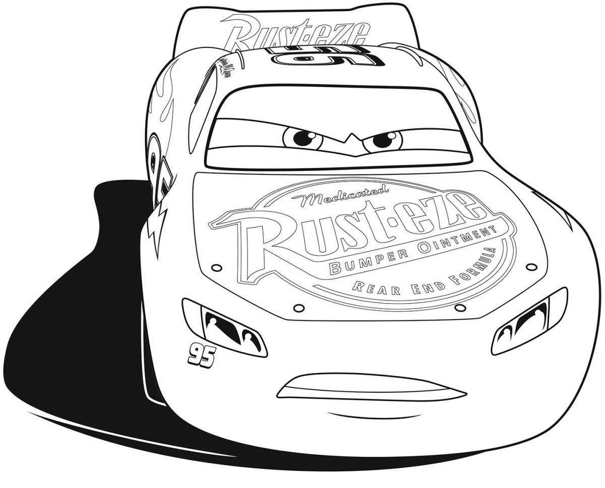 Тачки 3 молния Маквин разбился раскраска