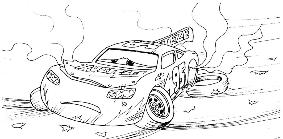 Пазл Тачки раскраска