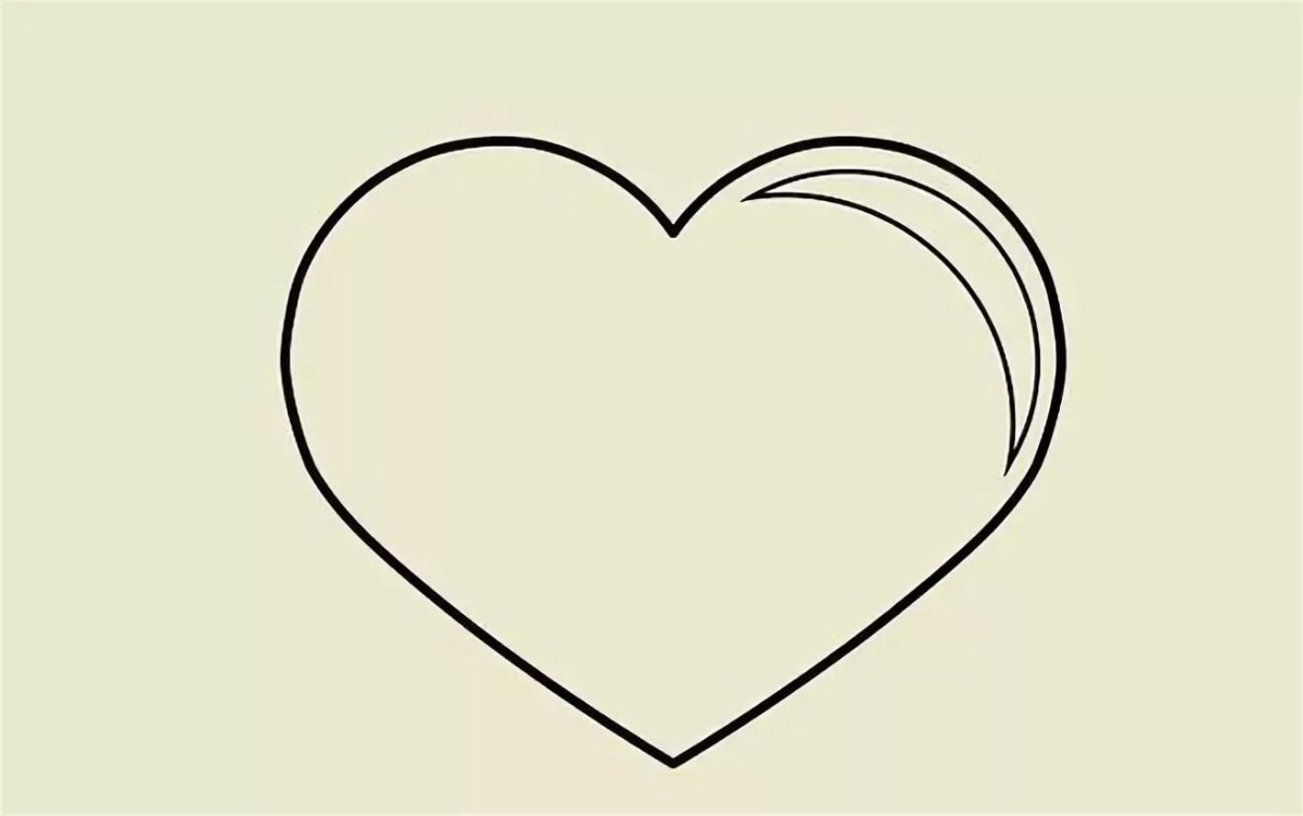 Нарисовать сердце карандашом