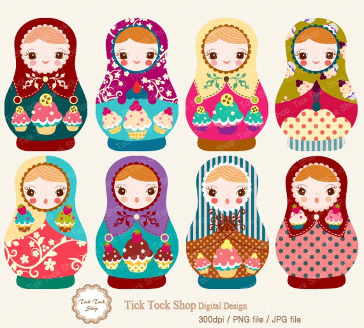 Матрешки для печати