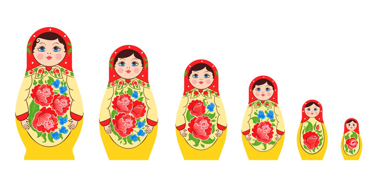 Расставь матрешек по росту