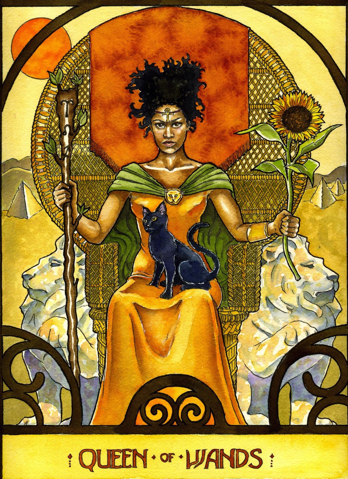 Королева Посохов Таро Уэйта