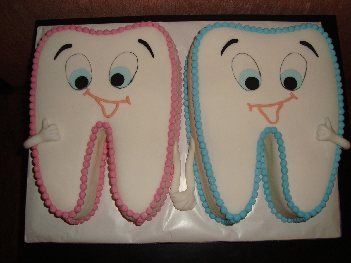 Трафарет зубика для торта