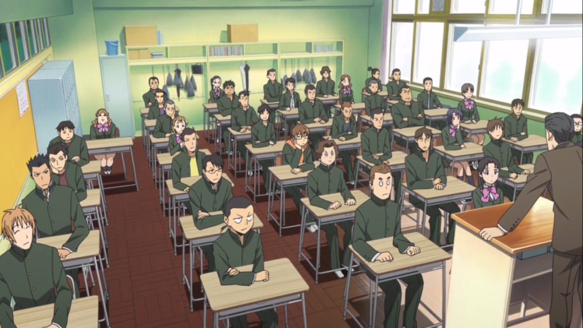 Аниме школа класс с учениками