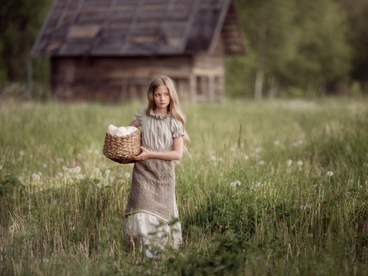 Семья в деревне