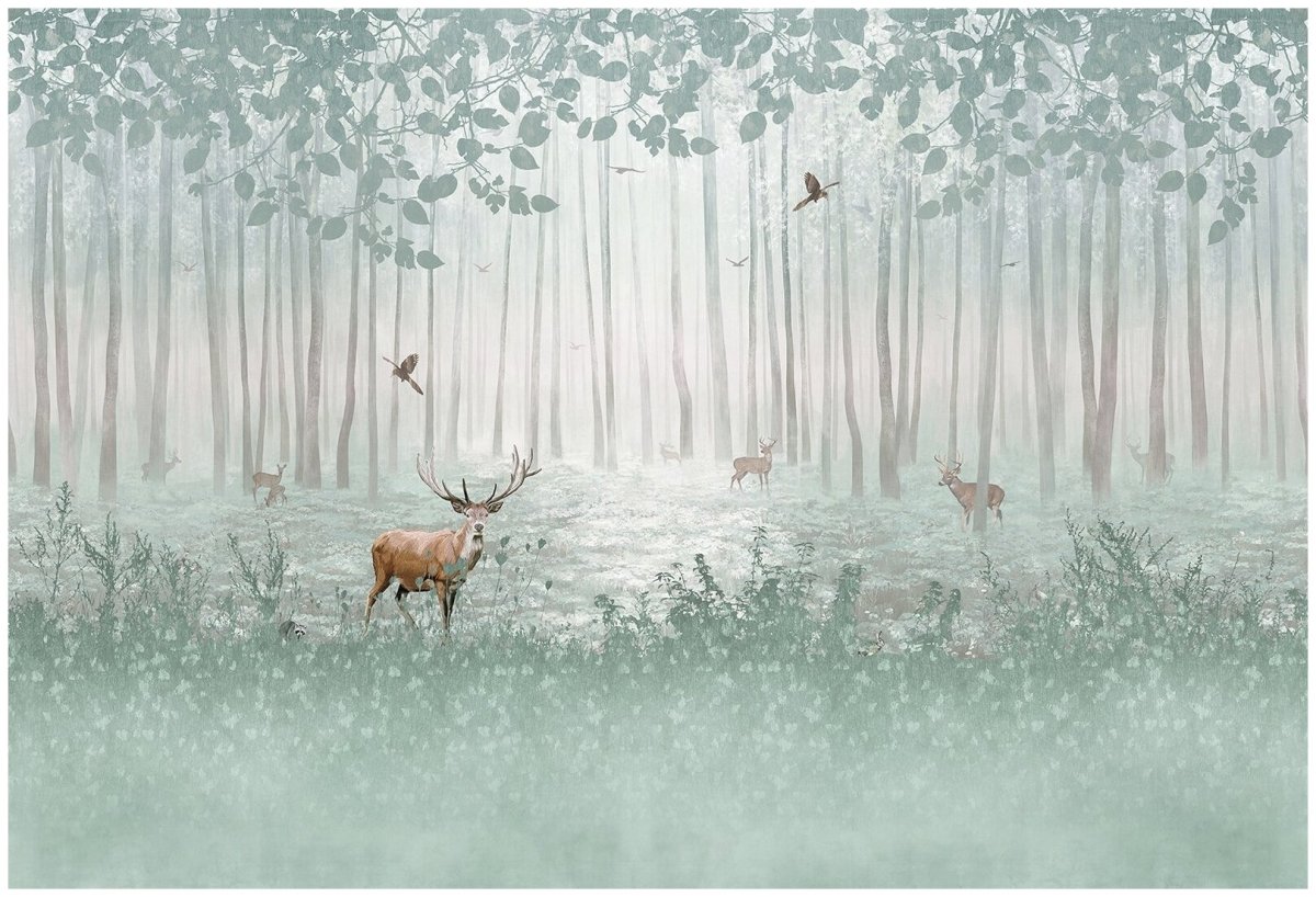 Олень в сказочном лесу