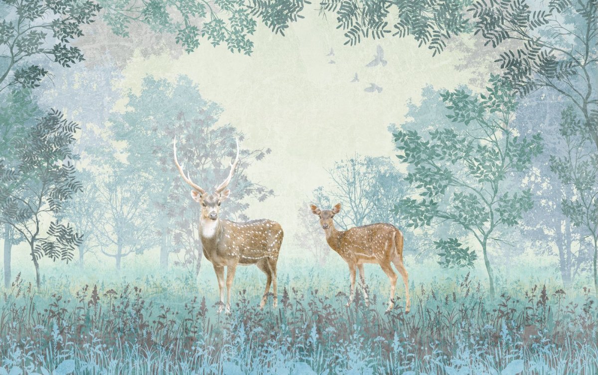 Олень зимой