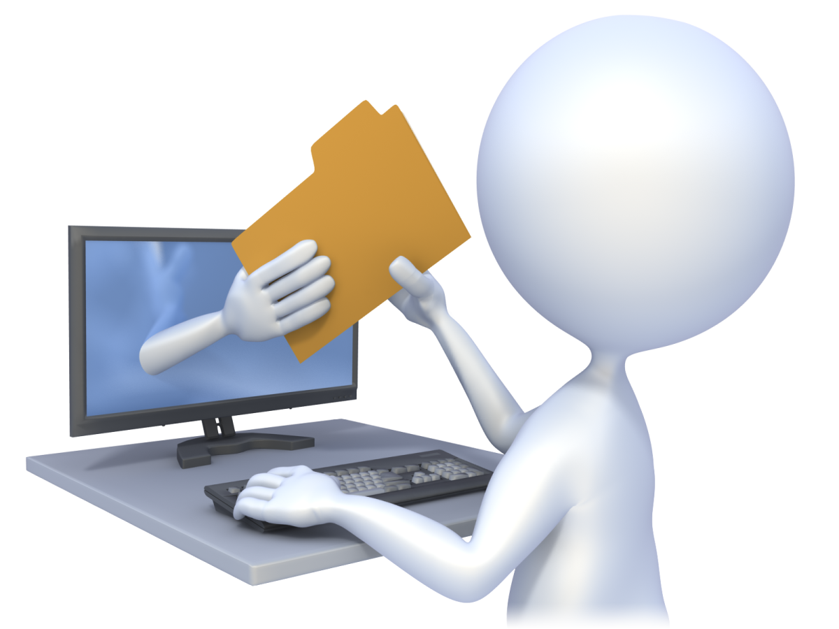 Человечек за компьютером