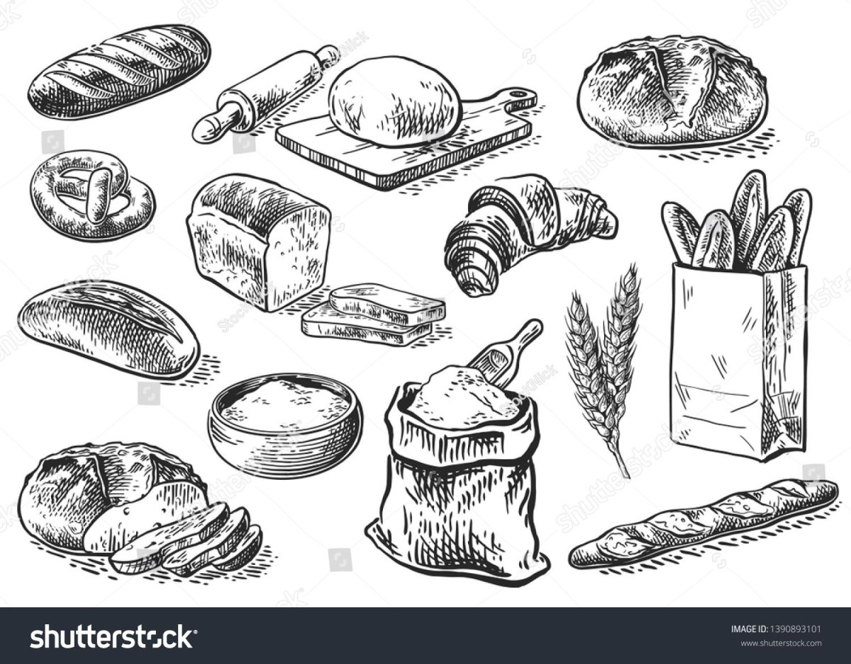 Графическое изображение хлеба