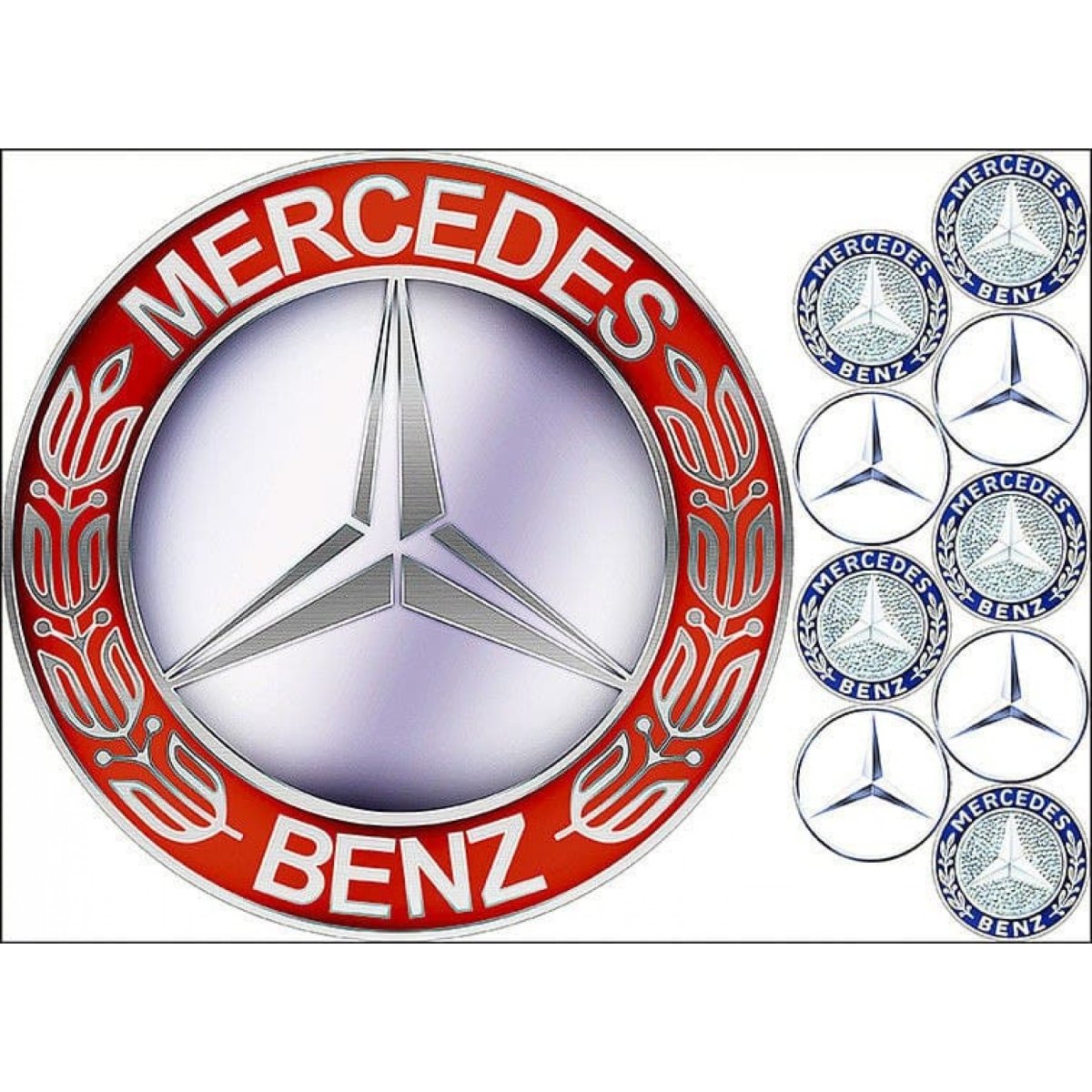 Знак Мерседес на вафельной бумаге