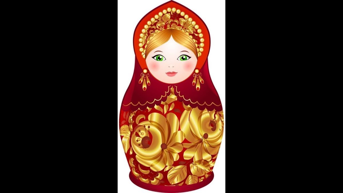 Хохлома Матрешка в кокошнике