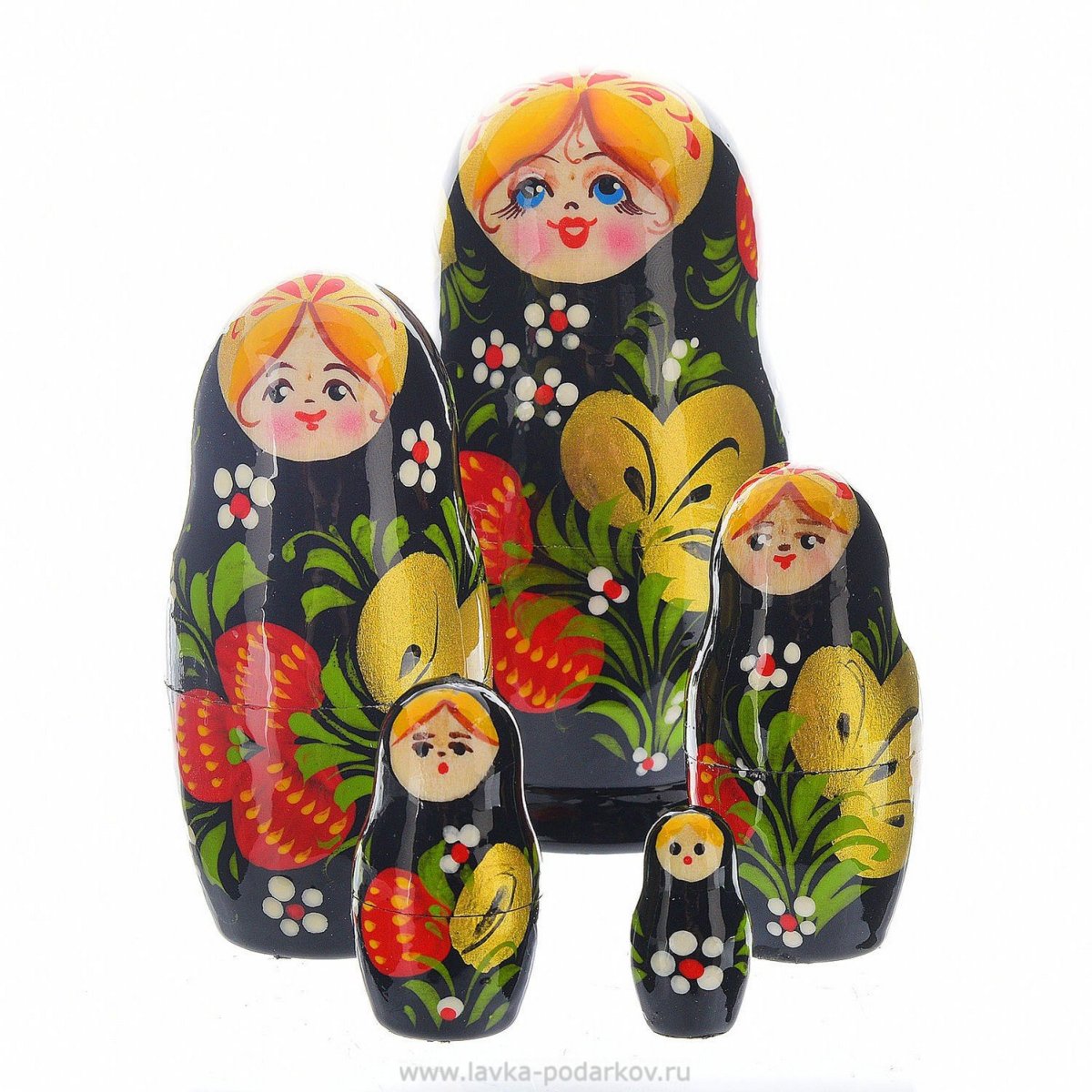 Матрёшка 5 мест Хохлома