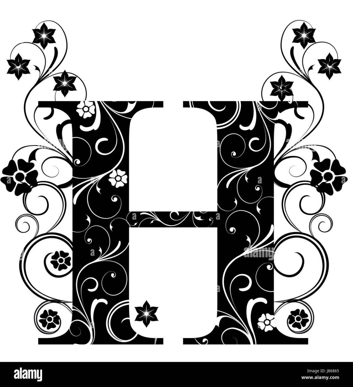 Буква а красивая черная