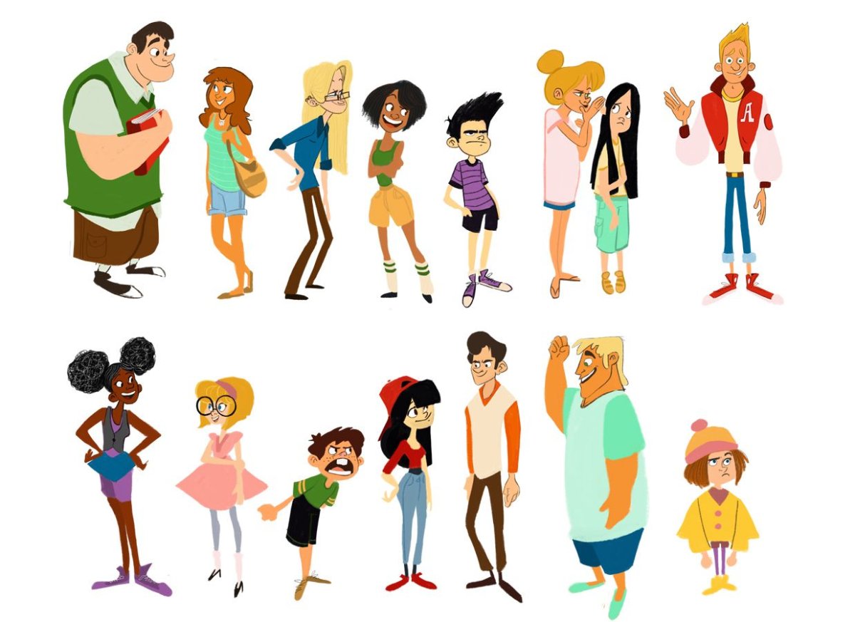 Мультяшные персонажи люди