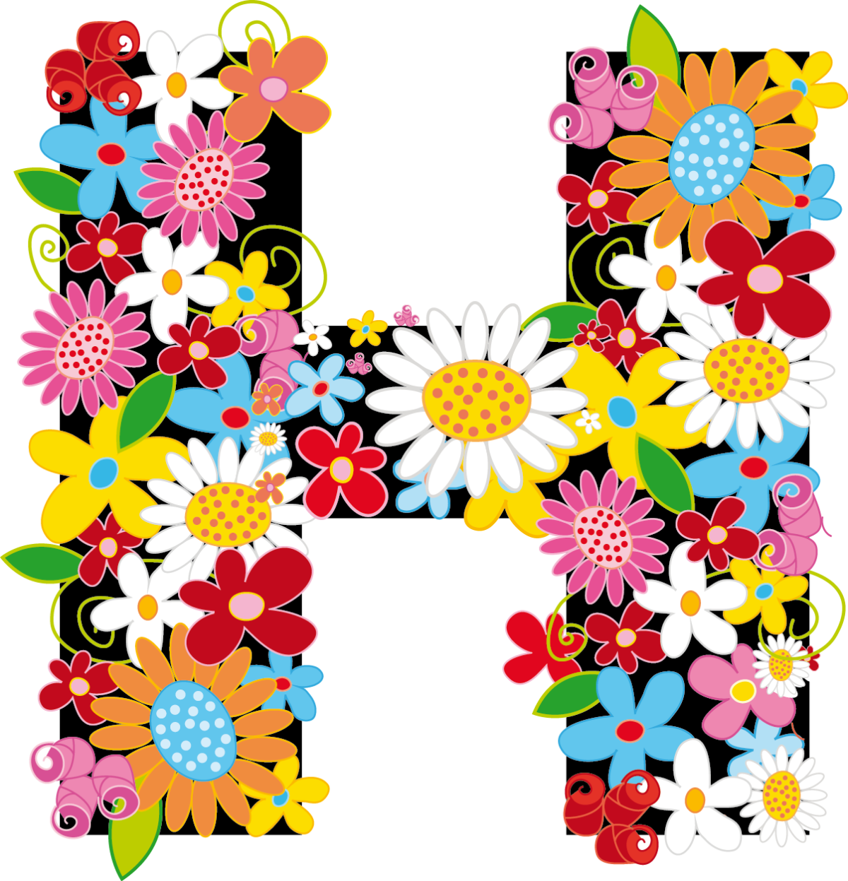 Цветочные буквы