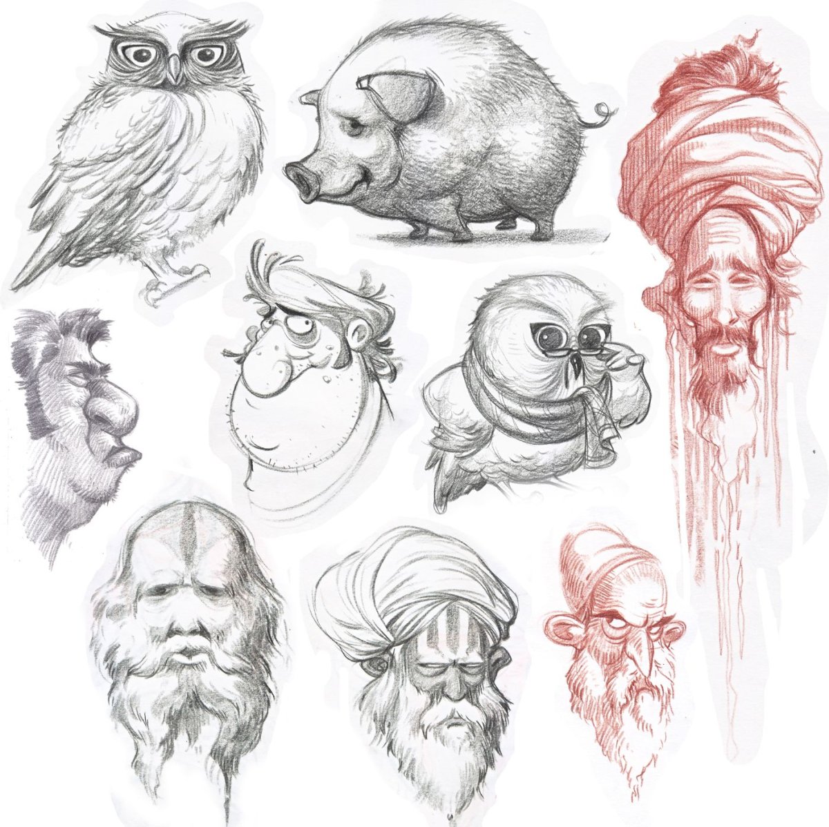 Наброски персонажей